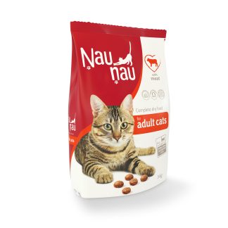 Sausā kaķu barība Ņau Ņau ar gaļu