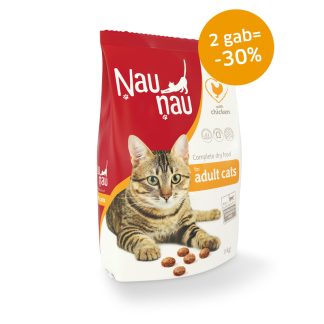 Sausā kaķu barība Ņau Ņau ar vistu