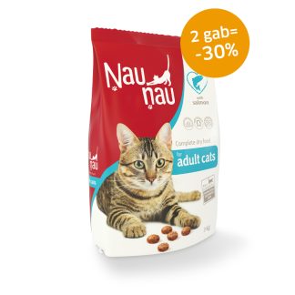 Sausā kaķu barība Ņau Ņau ar lasi